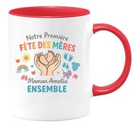 quotedazur - Mug Humour Notre Première Fête Des Mères Avec Maman Amelia Ensemble Cadeau Original Tasse En Édition Limitée