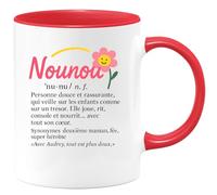 quotedazur - Mug Humour Nounou : Personne Douce Qui Veille Sur Les Enfants Avec Amour Et Tendresse - Idée Cadeau Originale : Tasse Douce Pour Nounou Exceptionnelle