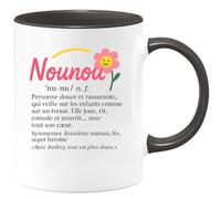 quotedazur - Mug Humour Nounou Personne Douce Qui Veille Sur Les Enfants Avec Amour Et Tendresse Idée Cadeau Originale Tasse Pour Exceptionnelle