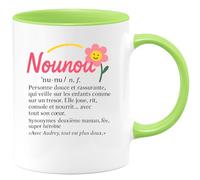 quotedazur - Mug Humour Nounou Personne Douce Qui Veille Sur Les Enfants Avec Amour Et Tendresse Idée Cadeau Originale Tasse Pour Exceptionnelle