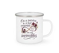 quotedazur - Mug Humour On a survécu à tout ensemble, on est invincibles - Cadeau Meilleure amie Femme