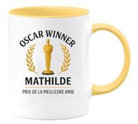 quotedazur - Mug Humour Oscar Winner Mathilde, Prix De La Meilleure Amie, Cadeau Tasse Idéal Pour Personnalisée Unique Et Originale