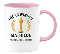 quotedazur - Mug Humour Oscar Winner Mathilde, Prix De La Meilleure Amie, Cadeau Tasse Idéal Pour Personnalisée Unique Et Originale