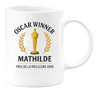 quotedazur - Mug Humour Oscar Winner Mathilde, Prix De La Meilleure Amie, Cadeau Tasse Idéal Pour Personnalisée Unique Et Originale
