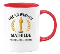 quotedazur - Mug Humour Oscar Winner Mathilde, Prix De La Meilleure Amie, Cadeau Tasse Idéal Pour Personnalisée Unique Et Originale