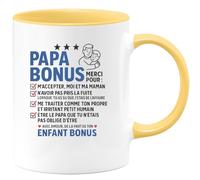 quotedazur - Mug Humour Papa Bonus Merci D’être Le Papa Que Tu N’étais Pas Obligé D’être, Un Vrai Cadeau - Idée Cadeau Originale Avec Tasse Personnalisée Pour Papa Bonus