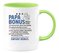 quotedazur - Mug Humour Papa Bonus Merci D’être Le Que Tu N’étais Pas Obligé Un Vrai Cadeau Idée Originale Avec Tasse Personnalisée Pour