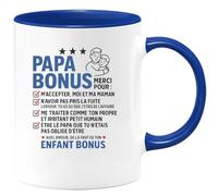quotedazur - Mug Humour Papa Bonus Merci D’être Le Que Tu N’étais Pas Obligé Un Vrai Cadeau Idée Originale Avec Tasse Personnalisée Pour