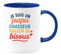 quotedazur - Mug Humour Papa Chasseur Voleur De Bisous Cadeau Drôle Et Personnalisé Idée Originale Pour Tasse Humoristique À Offrir