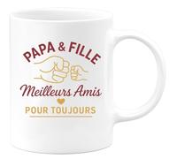 quotedazur - Mug Humour Papa Fille Meilleurs Amis Pour Toujours Idée Cadeau Originale Tasse Duo Père Et