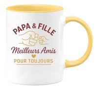 quotedazur - Mug Humour Papa Fille Meilleurs Amis Pour Toujours Idée Cadeau Originale Tasse Duo Père Et