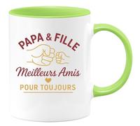 quotedazur - Mug Humour Papa & Fille Meilleurs Amis Pour Toujours - Idée Cadeau Originale Tasse Pour Duo Père Et Fille