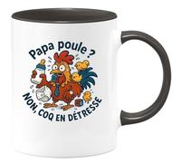 quotedazur - Mug Humour papa poule ? non, coq en détresse - Cadeau Humour Homme
