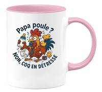 quotedazur - Mug Humour papa poule ? non, coq en détresse - Cadeau Humour Homme