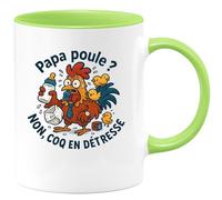 quotedazur - Mug Humour papa poule ? non, coq en détresse - Cadeau Humour Homme