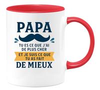 quotedazur - Mug Humour Papa, Tu Es Mon Trésor Le Plus Précieux Et Beau Cadeau Parfait Pour Tasse Personnalisée Souvenir Unique
