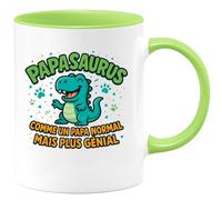 quotedazur - Mug Humour Papasaurus Comme Un Papa Normal Mais Plus Génial Idée Cadeau Parfaite, Tasse Rigolote Pour Unique