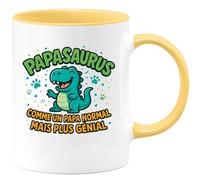 quotedazur - Mug Humour Papasaurus Comme Un Papa Normal Mais Plus Génial Idée Cadeau Parfaite, Tasse Rigolote Pour Unique