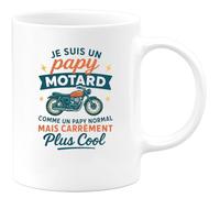 quotedazur - Mug Humour Papy Motard, Plus Cool Que Jamais, Parfait Cadeau En Tasse Unique Idéal Pour Originale Et Stylée