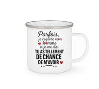 quotedazur - Mug Humour Parfois, Je Regarde Mon Homme Et Me Dis Tu As Tellement De Chance M'avoir Cadeau Parfait, Tasse Élégante Pour Exceptionnel