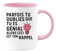 quotedazur - Mug Humour Parfois Tu Oublies Que Es Génial Alors Ceci Est Ton Rappel Cadeau Motivationnel Tasse Inspirante Pour Tous