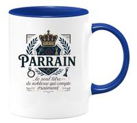 quotedazur - Mug Humour Parrain : le seul titre de noblesse qui compte vraiment - Cadeau Parrain Homme
