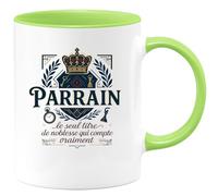 quotedazur - Mug Humour Parrain : le seul titre de noblesse qui compte vraiment - Cadeau Parrain Homme