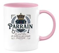 quotedazur - Mug Humour Parrain : le seul titre de noblesse qui compte vraiment - Cadeau Parrain Homme