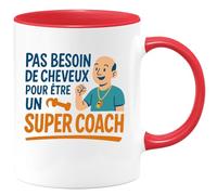 quotedazur - Mug Humour Pas Besoin De Cheveux Pour Être Un Coach Exceptionnel Et Inspirant Cadeau Original Tasse Super Motivé