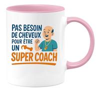 quotedazur - Mug Humour Pas Besoin De Cheveux Pour Être Un Coach Exceptionnel Et Inspirant Cadeau Original Tasse Super Motivé