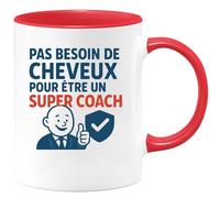 quotedazur - Mug Humour Pas Besoin De Cheveux Pour Être Un Super Coach, Une Véritable Inspiration Idée Cadeau Tasse Unique Inspirant Et Motivation Au Quotidien