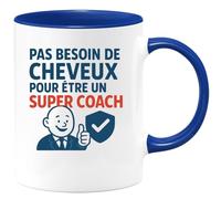quotedazur - Mug Humour Pas Besoin De Cheveux Pour Être Un Super Coach, Une Véritable Inspiration Idée Cadeau Tasse Unique Inspirant Et Motivation Au Quotidien