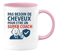 quotedazur - Mug Humour Pas Besoin De Cheveux Pour Être Un Super Coach, Une Véritable Inspiration - Idée Cadeau Tasse Unique Pour Coach Inspirant Et Motivation Au Quotidien