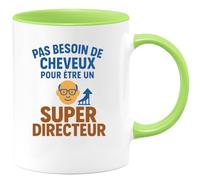 quotedazur - Mug Humour Pas Besoin De Cheveux Pour Être Un Super Directeur Idée Cadeau Originale Tasse Unique