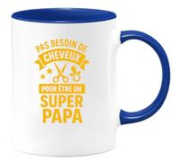 quotedazur - Mug Humour Pas Besoin De Cheveux Pour Être Un Super Papa Cadeau Original Fier Avec Tasse Unique