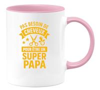 quotedazur - Mug Humour Pas Besoin De Cheveux Pour Être Un Super Papa Cadeau Original Fier Avec Tasse Unique