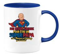 quotedazur - Mug Humour Pas Besoin De Cheveux Pour Être Un Super Papa C'est Les Enfants Qui Le Disent - Idée Cadeau Papa Personnalisable Avec Prénoms