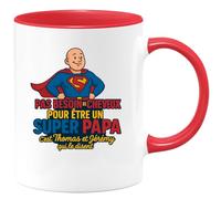 quotedazur - Mug Humour Pas Besoin De Cheveux Pour Être Un Super Papa C'est Les Enfants Qui Le Disent - Idée Cadeau Papa Personnalisable Avec Prénoms