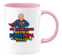 quotedazur - Mug Humour Pas Besoin De Cheveux Pour Être Un Super Papa C'est Les Enfants Qui Le Disent Idée Cadeau Personnalisable Avec Prénoms