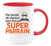 quotedazur - Mug Humour Pas Besoin De Cheveux Pour Être Un Super Parrain Cadeau Original Tasse Et Style Unique