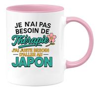 quotedazur - Mug Humour Pas Besoin De Thérapie, Juste Envie D'aller Au Japon Cadeau Original Tasse Voyage Idée Fan Culture Japonaise