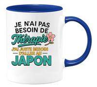 quotedazur - Mug Humour Pas Besoin De Thérapie, Juste Envie D'aller Au Japon Cadeau Original Tasse Voyage Idée Fan Culture Japonaise