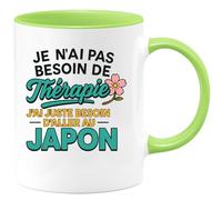 quotedazur - Mug Humour Pas Besoin De Thérapie, Juste Envie D'aller Au Japon Cadeau Original Tasse Voyage Idée Fan Culture Japonaise