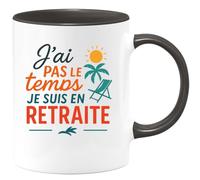 quotedazur - Mug Humour Pas Le Temps, Je Profite De La Retraite Avec Cette Tasse Unique Et Pleine D’humour Idée Cadeau Originale Pour Retraité, Détente Au Quotidien