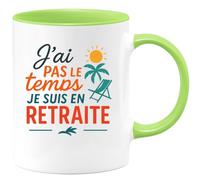 quotedazur - Mug Humour Pas Le Temps, Je Profite De La Retraite Avec Cette Tasse Unique Et Pleine D’humour Idée Cadeau Originale Pour Retraité, Détente Au Quotidien