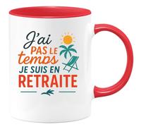 quotedazur - Mug Humour Pas Le Temps, Je Profite De La Retraite Avec Cette Tasse Unique Et Pleine D’humour - Idée Cadeau Originale Tasse Pour Retraité, Humour Et Détente Au Quotidien