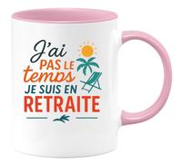 quotedazur - Mug Humour Pas Le Temps, Je Profite De La Retraite Avec Cette Tasse Unique Et Pleine D’humour - Idée Cadeau Originale Tasse Pour Retraité, Humour Et Détente Au Quotidien