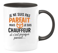 quotedazur - Mug Humour Pas Parfait Mais Chauffeur, C'est Presque Pareil Cadeau Unique Idéal Pour Tasse Originale Et