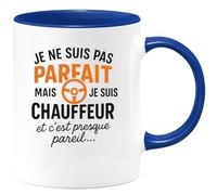quotedazur - Mug Humour Pas Parfait Mais Chauffeur, C'est Presque Pareil Cadeau Unique Idéal Pour Tasse Originale Et