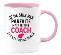 quotedazur - Mug Humour Pas Parfaite, Mais Coach Un Cadeau Parfait Et Motivant Tasse Idéale Pour Motivation Au Quotidien